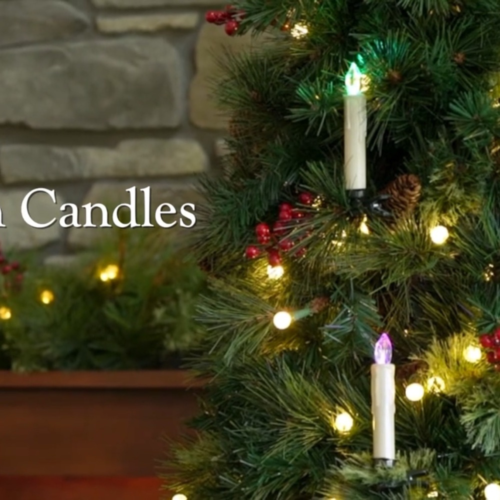 Plow & Hearth Christmas Tree Clip-On Candle Lights Remote Multi-Color New - Picture 4 of 4
